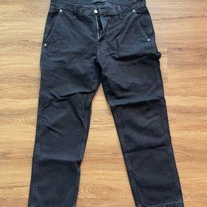 NEW WITHOUT TAGS black Abercrombie loose workwear jeans 33 x 30